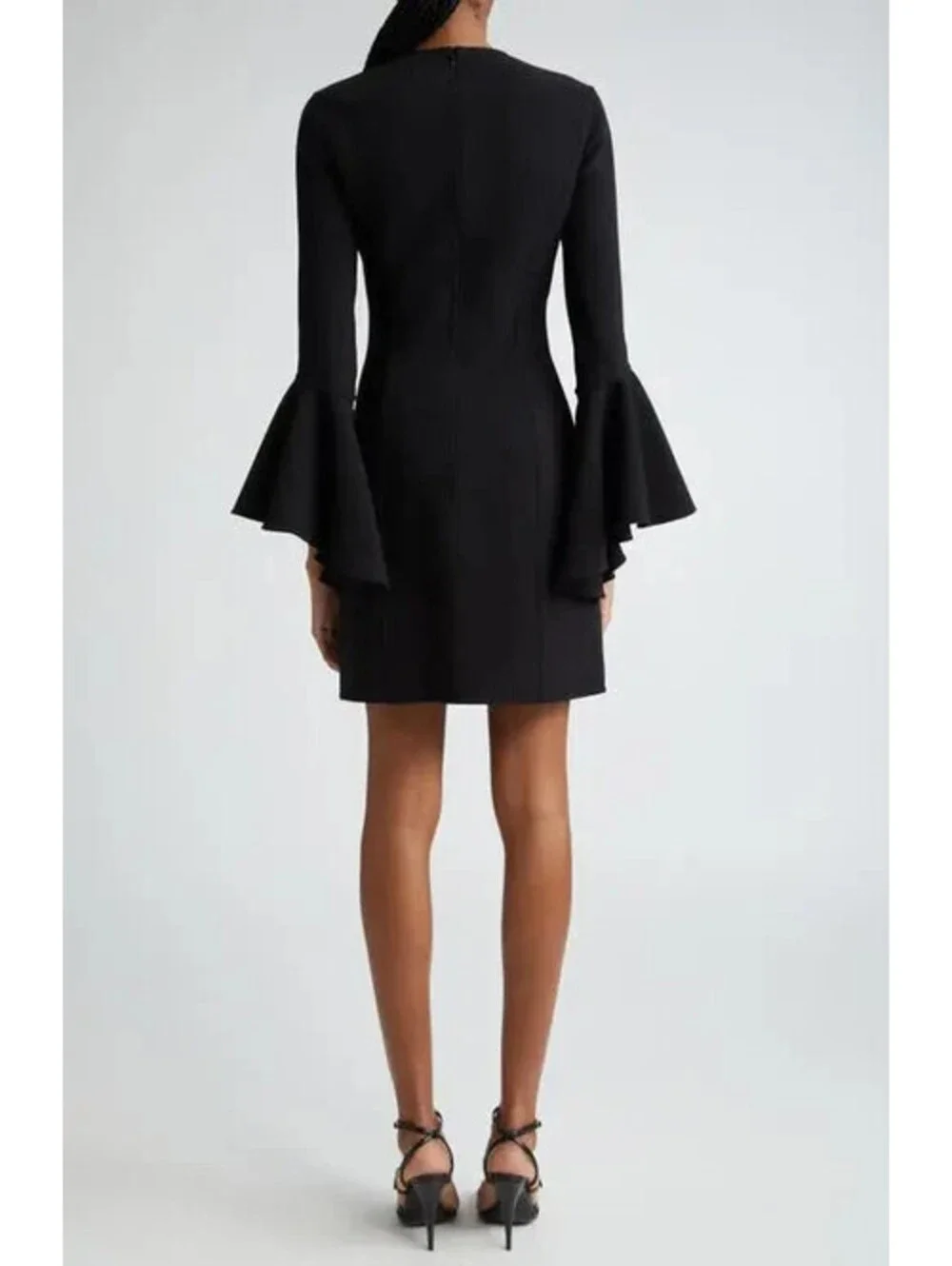 NEW, MICHAEL Kors Collection Flare Cuff Stretch Wool Sheath Dress Sz 14 #DD75